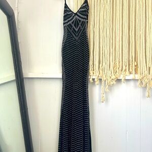 Windsor Black Rhinestone Prom Dress